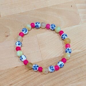 Handmade Spring time stretch bracelet